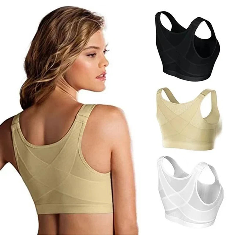 FibroFit Bra™ – Sostén Cruzado con Soporte de Espalda - Fibroforce