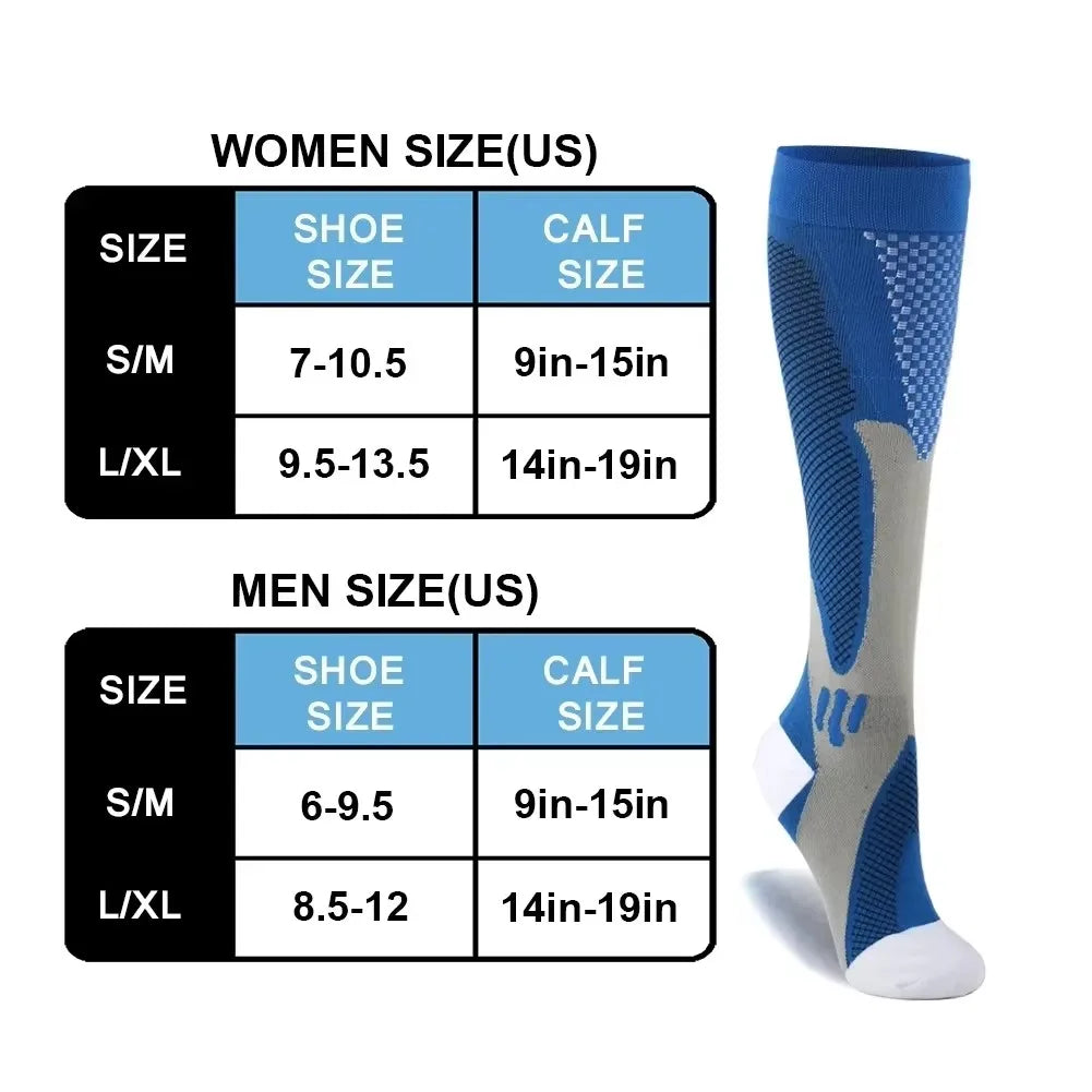 Compression Socks Medical Prevention Of Varicose Veins Anti Fatigue Nylon Care Socks Gym Outdoor Sports Running Football Cycling