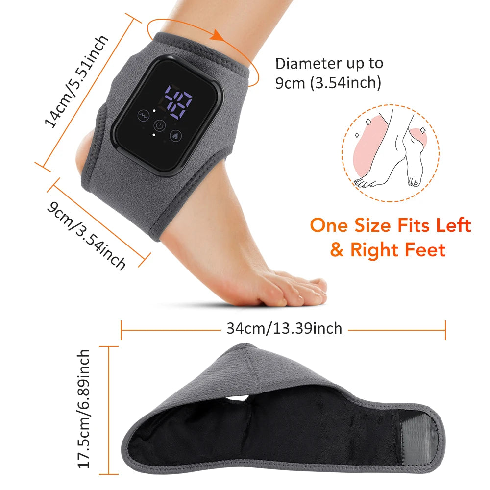 Foot Heat Massager Hot Compresses Vibration Massager Timer Breathable Material USB Foot and Ankle Joint Protection Touchscreen