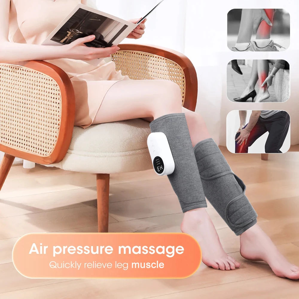 Masajeador Terapéutico de Piernas - Alivio Completo con Compresión de Aire y Terapia de Calor