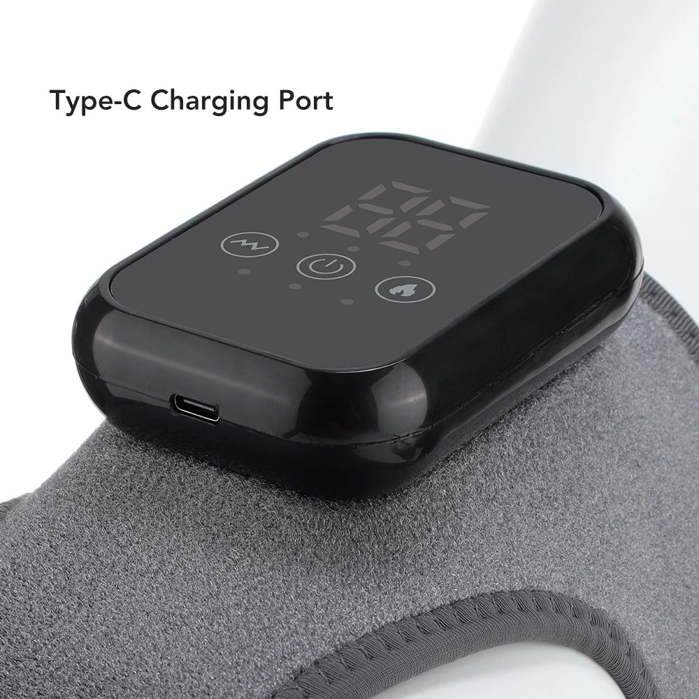 Foot Heat Massager Hot Compresses Vibration Massager Timer Breathable Material USB Foot and Ankle Joint Protection Touchscreen