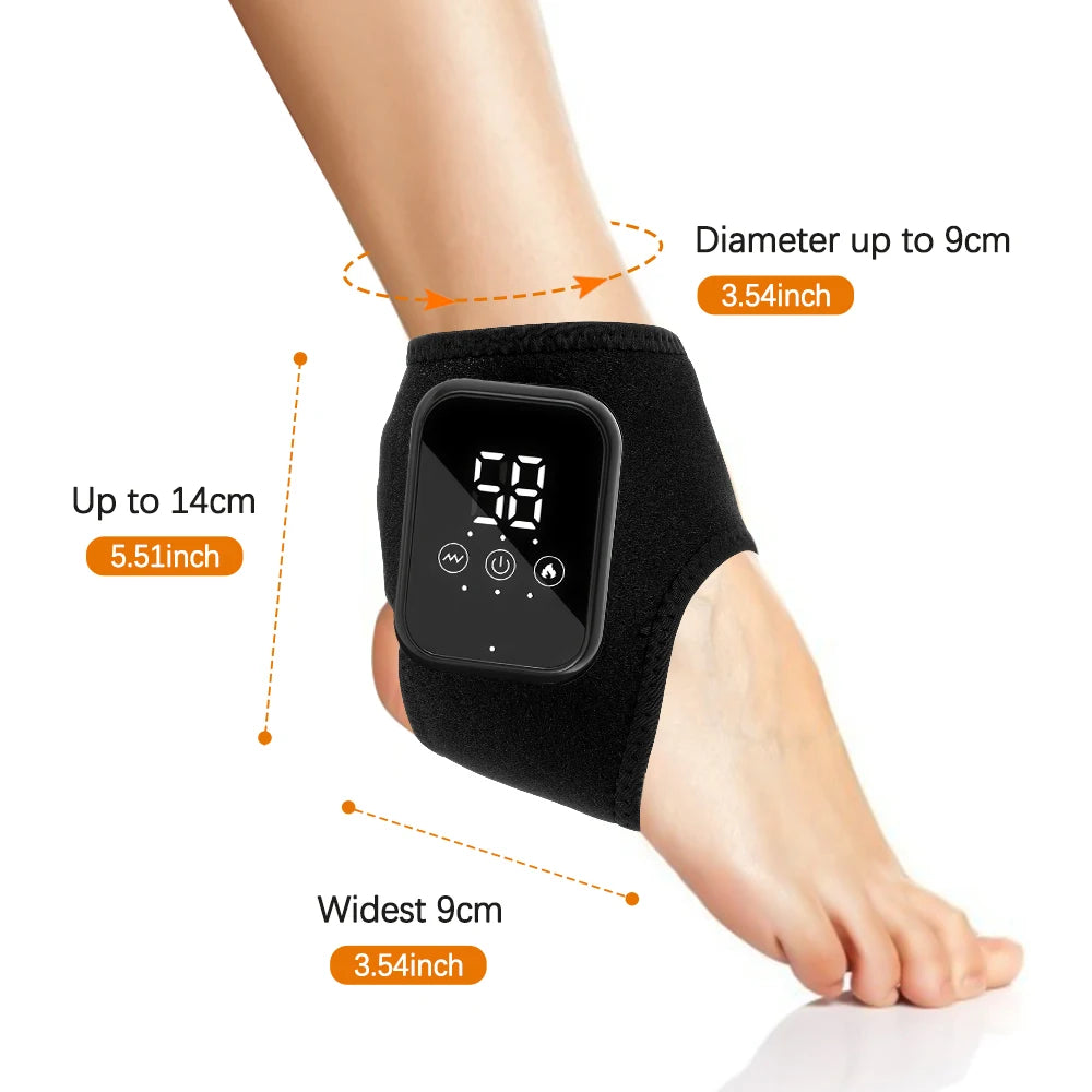 Foot Heat Massager Hot Compresses Vibration Massager Timer Breathable Material USB Foot and Ankle Joint Protection Touchscreen