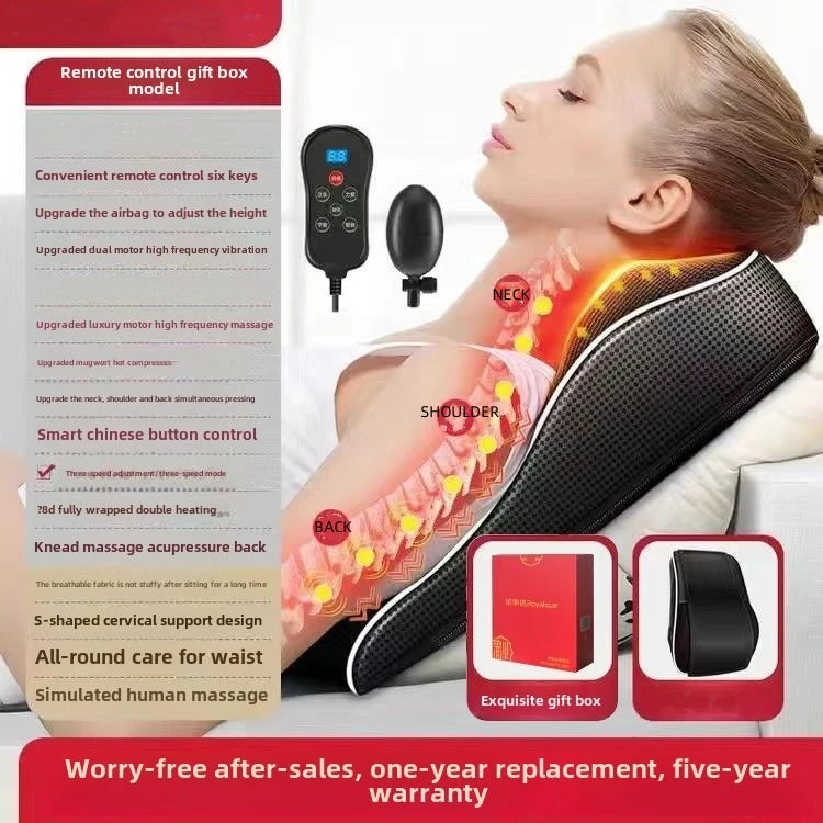 Almohada Masajeadora ForceLux Eléctrica - Alivio Relajante para Cuello y Espalda
