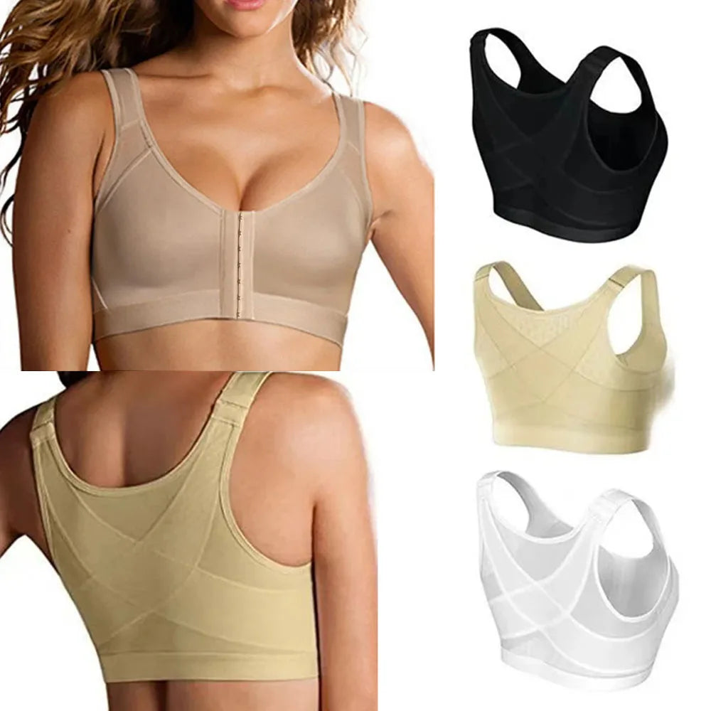 FibroFit Bra™ – Sostén Cruzado con Soporte de Espalda - Fibroforce