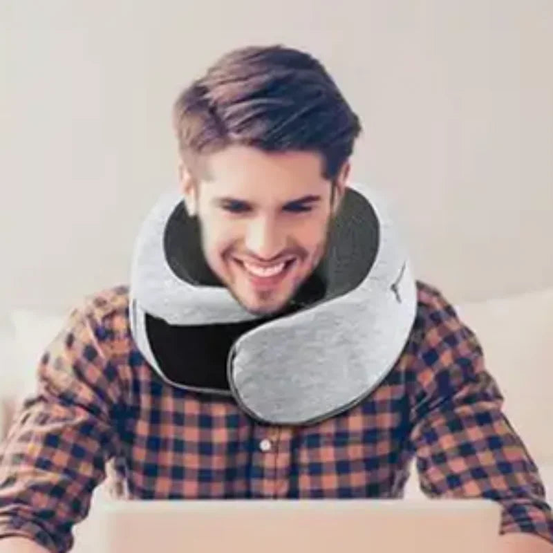 FibroNeck Travel™ - Almohada de Viaje con Espuma de Memoria - Fibroforce