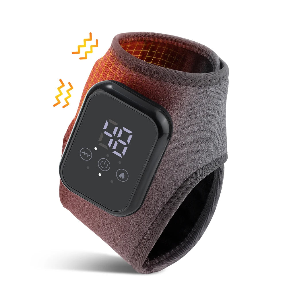 Foot Heat Massager Hot Compresses Vibration Massager Timer Breathable Material USB Foot and Ankle Joint Protection Touchscreen