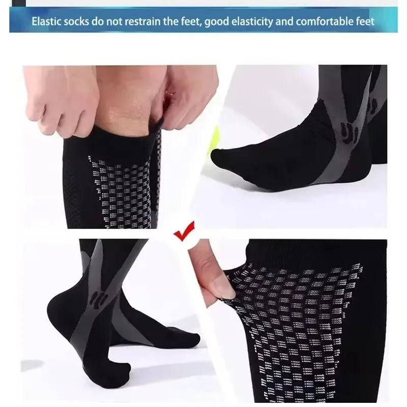 Compression Socks Medical Prevention Of Varicose Veins Anti Fatigue Nylon Care Socks Gym Outdoor Sports Running Football Cycling