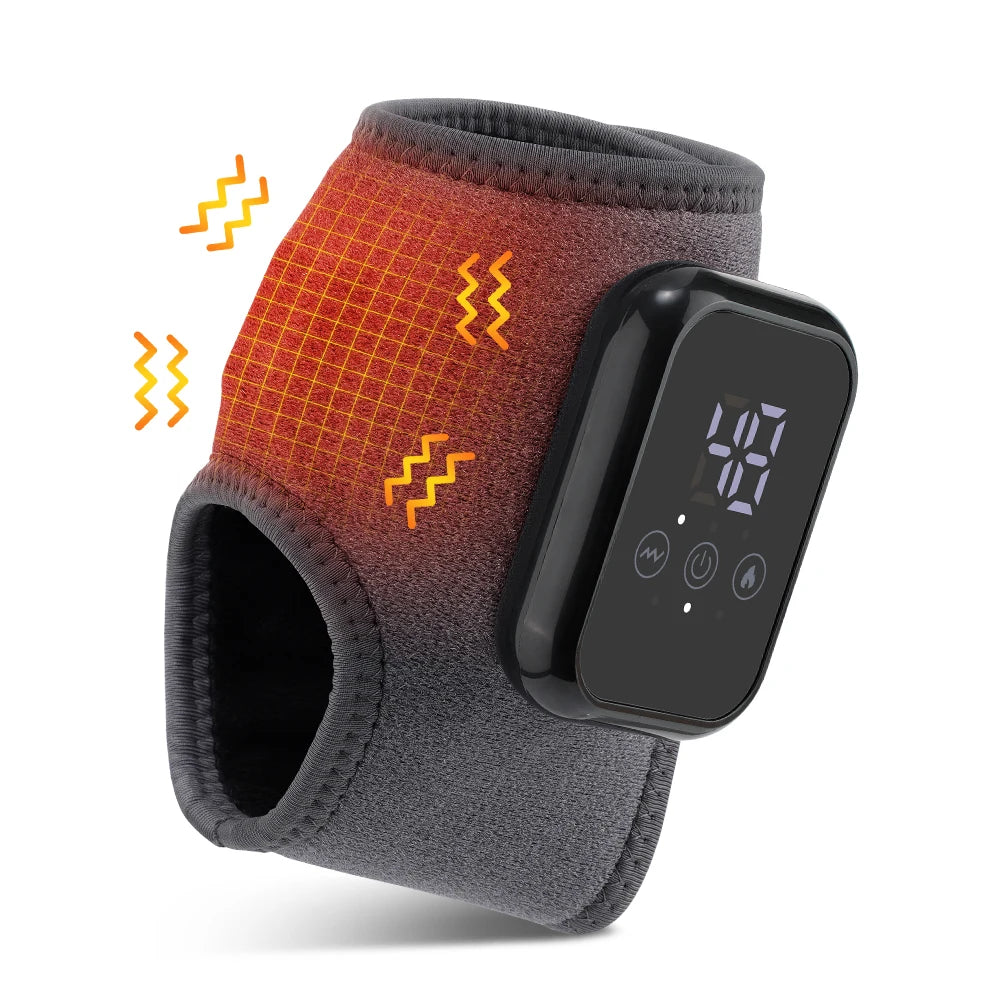 Foot Heat Massager Hot Compresses Vibration Massager Timer Breathable Material USB Foot and Ankle Joint Protection Touchscreen