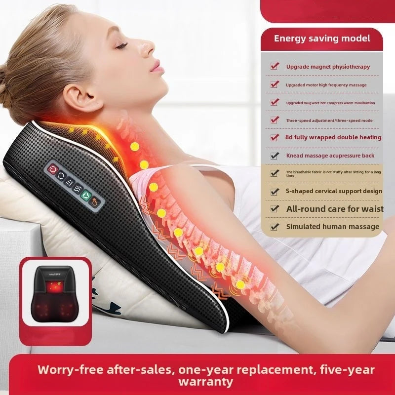Almohada Masajeadora ForceLux Eléctrica - Alivio Relajante para Cuello y Espalda