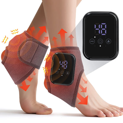 Foot Heat Massager Hot Compresses Vibration Massager Timer Breathable Material USB Foot and Ankle Joint Protection Touchscreen﻿