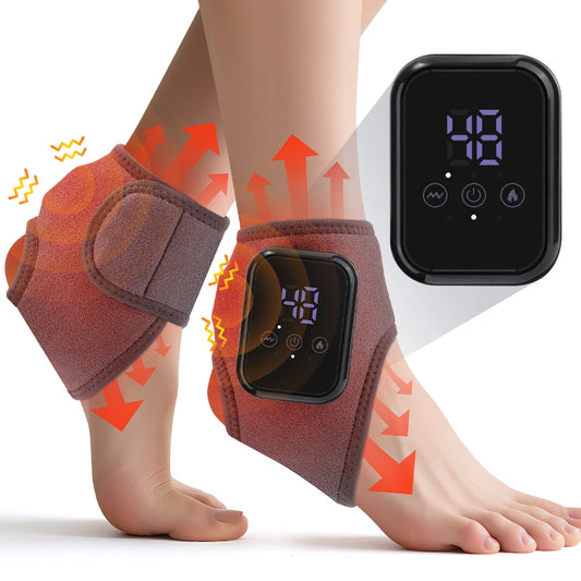 Foot Heat Massager Hot Compresses Vibration Massager Timer Breathable Material USB Foot and Ankle Joint Protection Touchscreen﻿