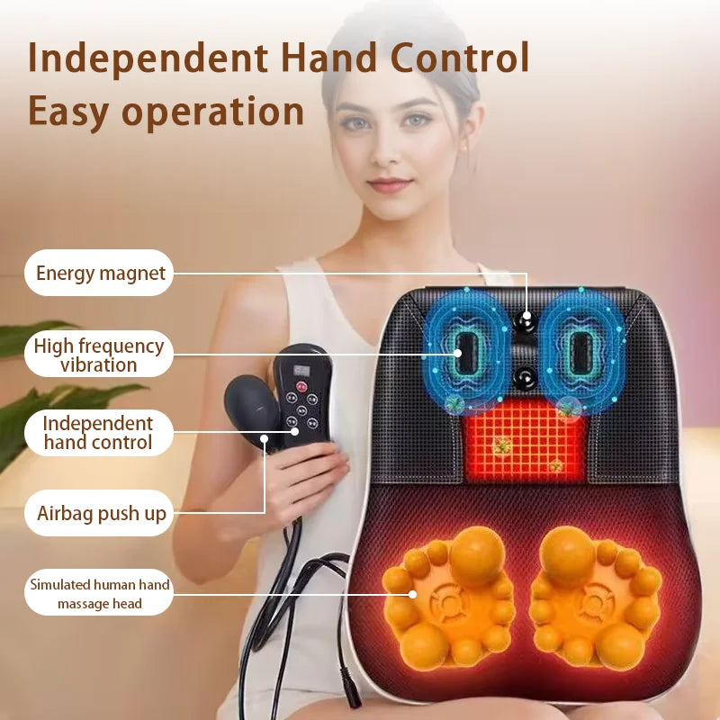 Almohada Masajeadora ForceLux Eléctrica - Alivio Relajante para Cuello y Espalda