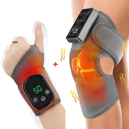 Protector de muñeca y calefacción 2 en 1, masaje vibratorio, ajuste de temperatura de tres velocidades, enchufe USB, protección fría y caliente, pulsera calefactora