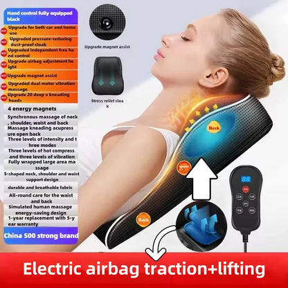 Almohada Masajeadora ForceLux Eléctrica - Alivio Relajante para Cuello y Espalda