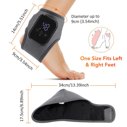 Foot Heat Massager Hot Compresses Vibration Massager Timer Breathable Material USB Foot and Ankle Joint Protection Touchscreen﻿