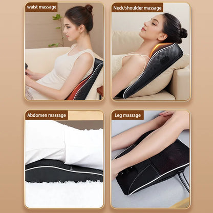 Almohada Masajeadora ForceLux Eléctrica - Alivio Relajante para Cuello y Espalda