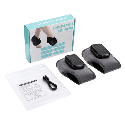 Foot Heat Massager Hot Compresses Vibration Massager Timer Breathable Material USB Foot and Ankle Joint Protection Touchscreen﻿