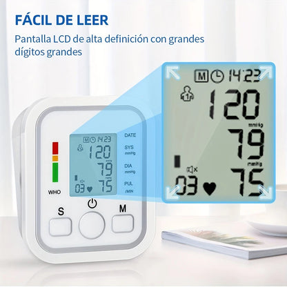 Electric Tonometer Arm Blood Pressure Monitor Digital Heart Beat Rate Pulse Meter Backlight Automatic Home Blood Pressure Meter