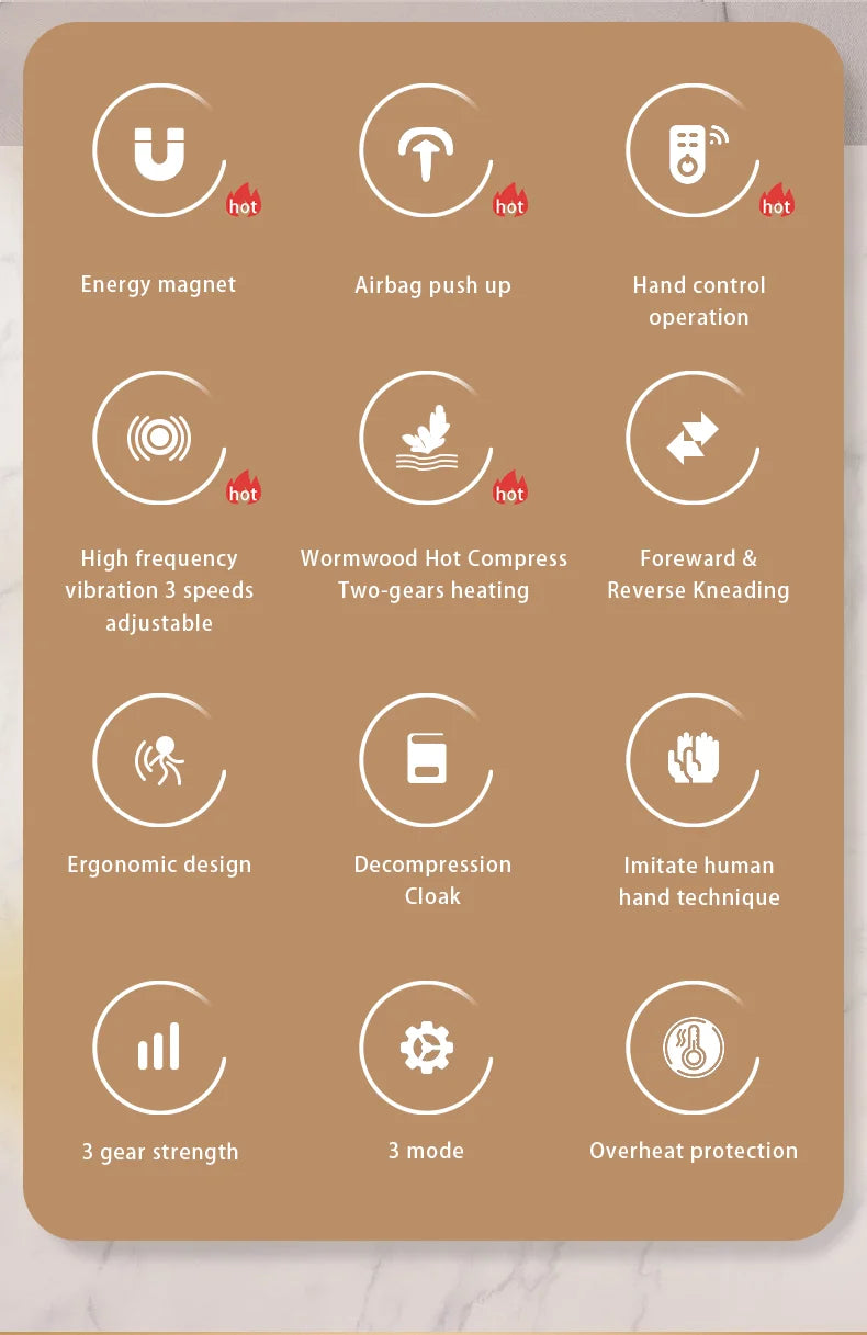 Almohada Masajeadora ForceLux Eléctrica - Alivio Relajante para Cuello y Espalda