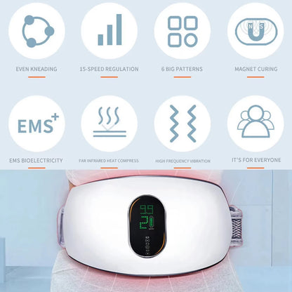 Rechargeable Waist Slimming Belt Fitness Massager Weight Loss Body Shaping Constipation Relief Instrument