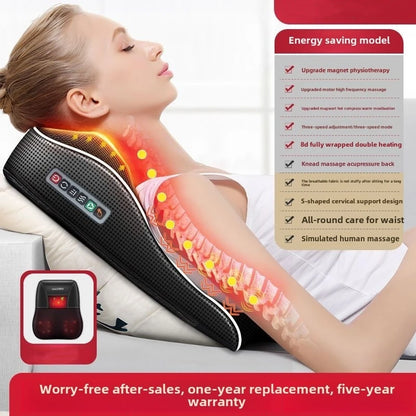 Almohada Masajeadora ForceLux Eléctrica - Alivio Relajante para Cuello y Espalda