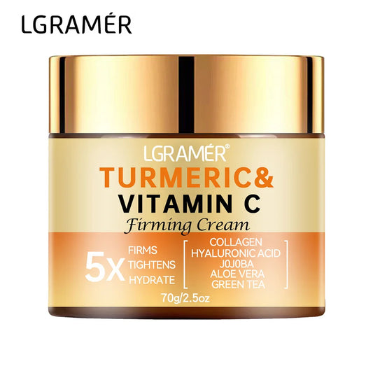 Crema Facial de Cúrcuma y Vitamina C – Hidratante, Antiarrugas y Reafirmante